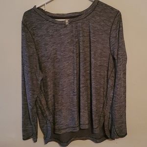 NIKE MTA SPORT long sleeve grey black workout shirt size XL womens